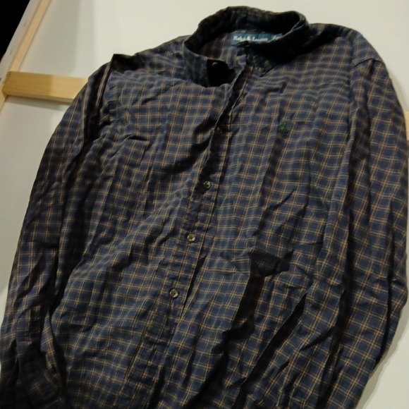 Polo Ralph Lauren Shirt Men XL  Plaid Custom Button Up Long‎ Sleeve Pony - Picture 7 of 7